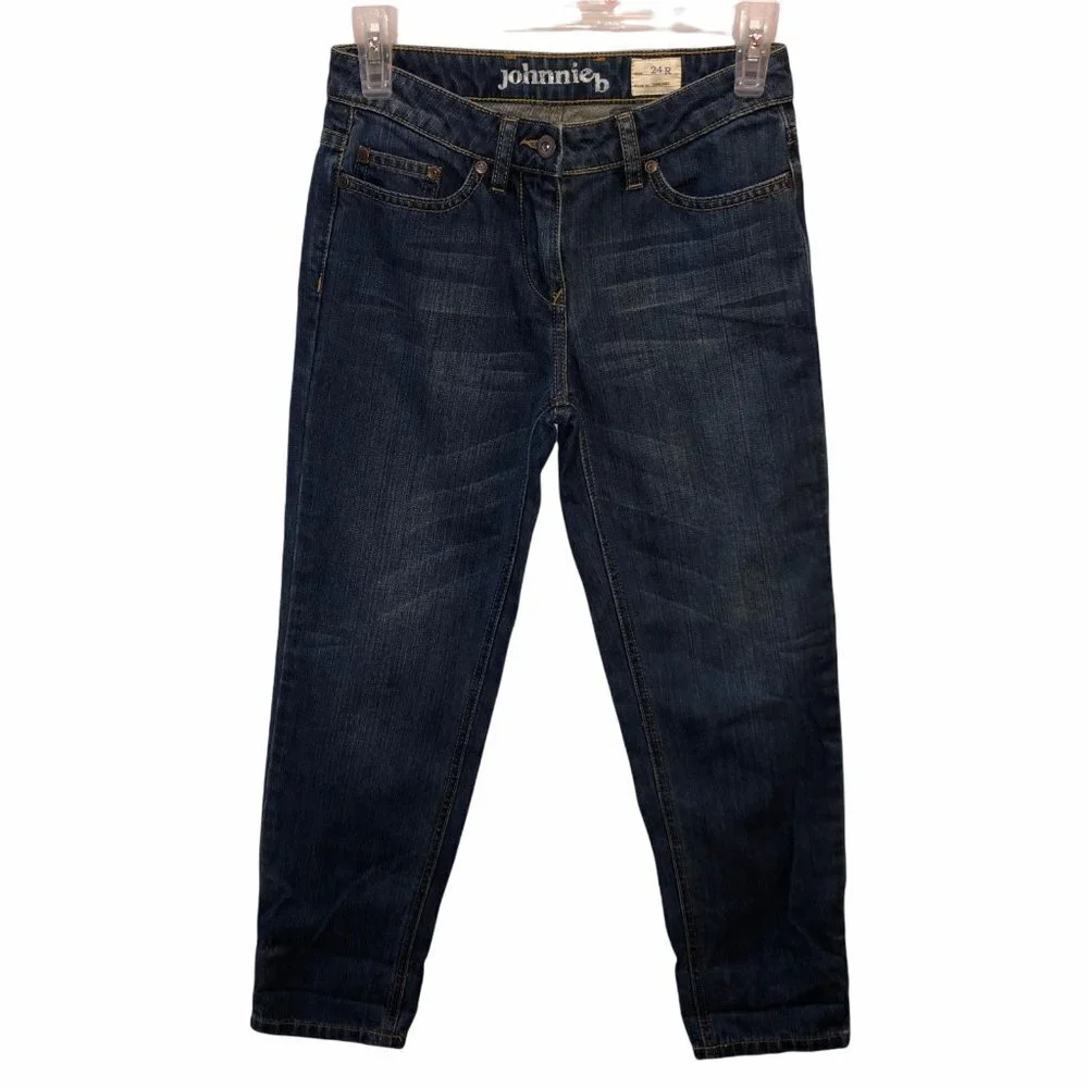 Johnnie B Boden Kids Girls Size 24R Dark Wash Blue Straight Leg Denim Jeans